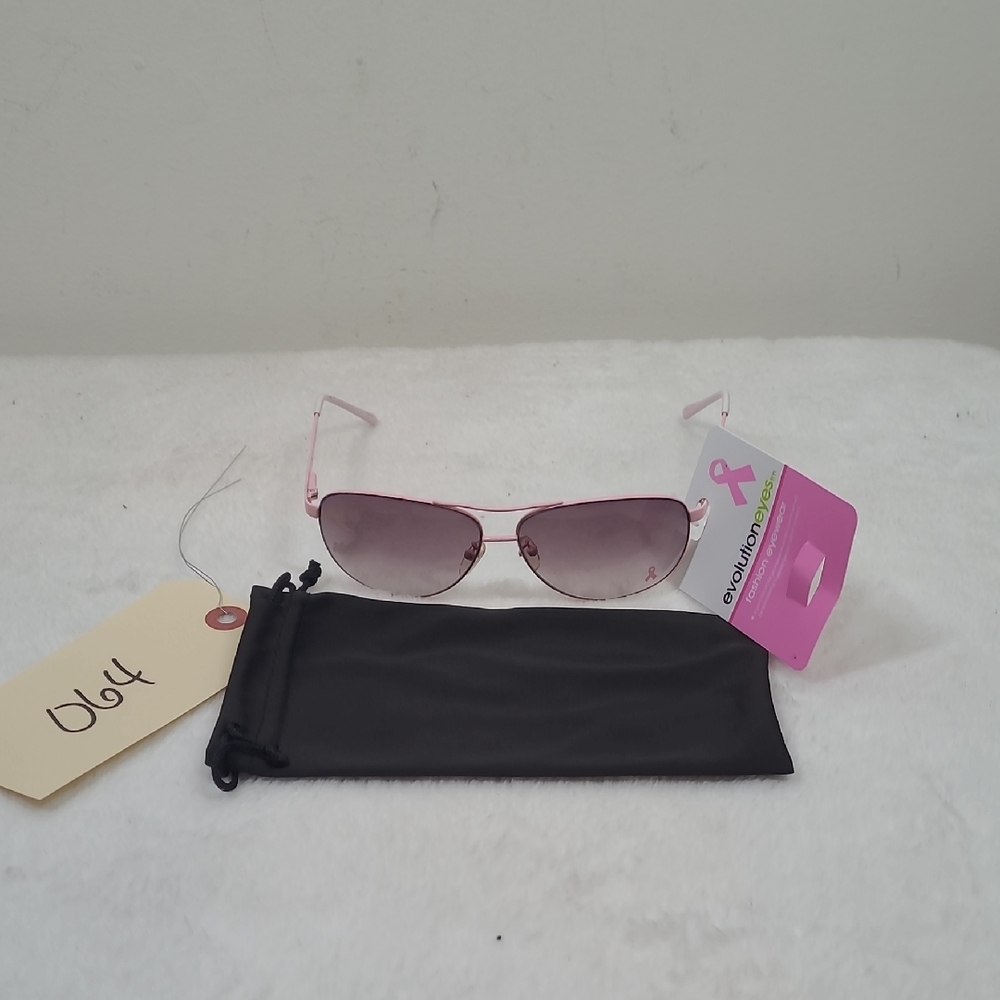 Evolution Pink Breast Cancer Aviator Sunglasses - Picture 2 of 7